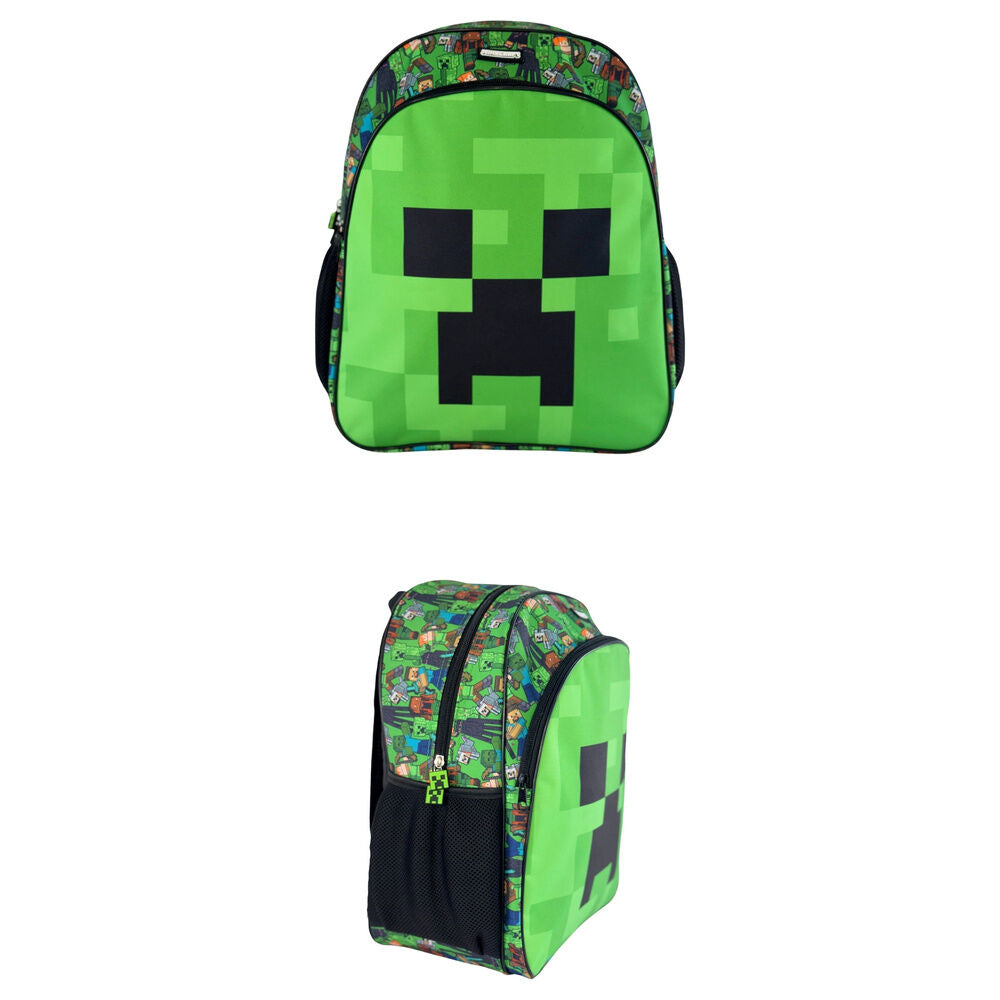 Mochila Escolar Face Minecraft 40cm