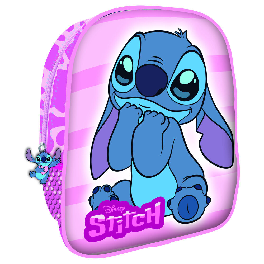 Mochila Creche Lovely Stitch Disney 26cm
