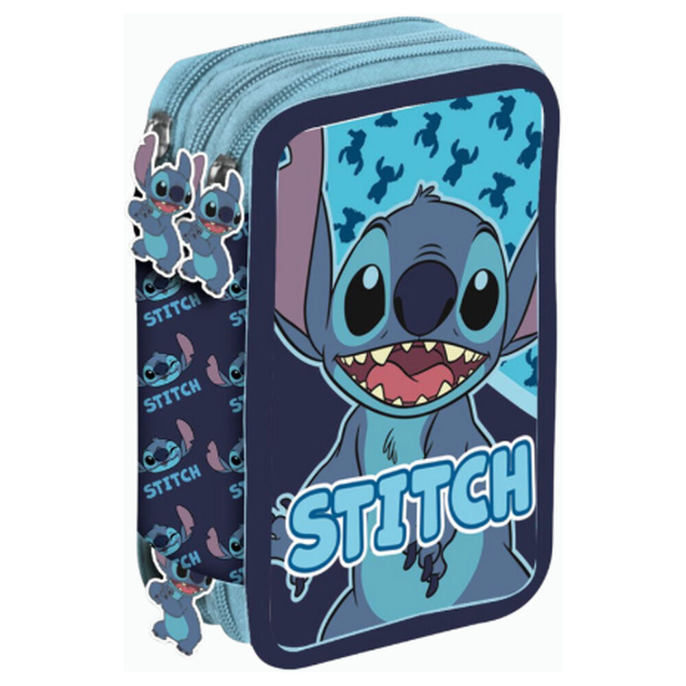 Estojo Triplo Abstract Stitch Disney