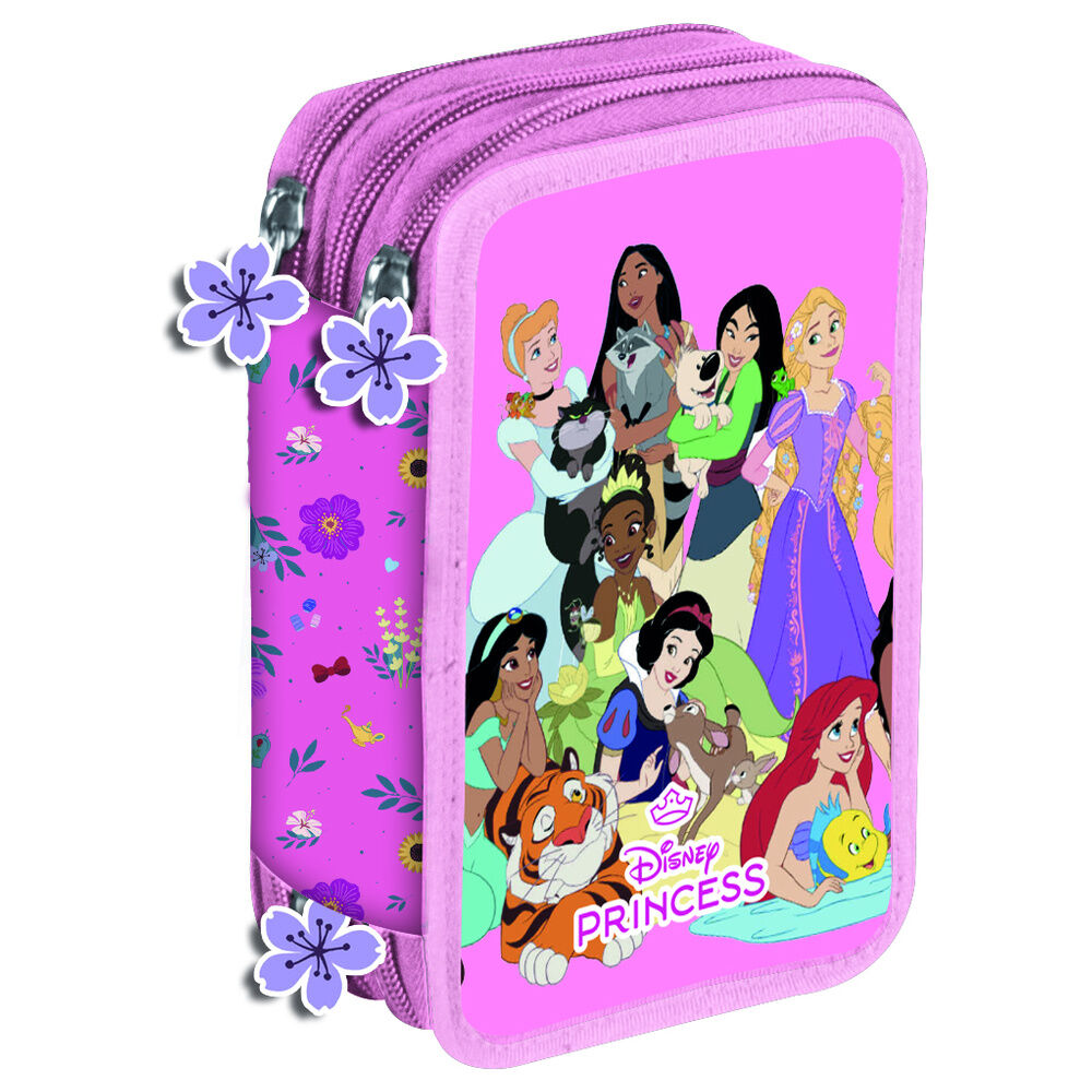 Estojo Triplo Princesas Disney