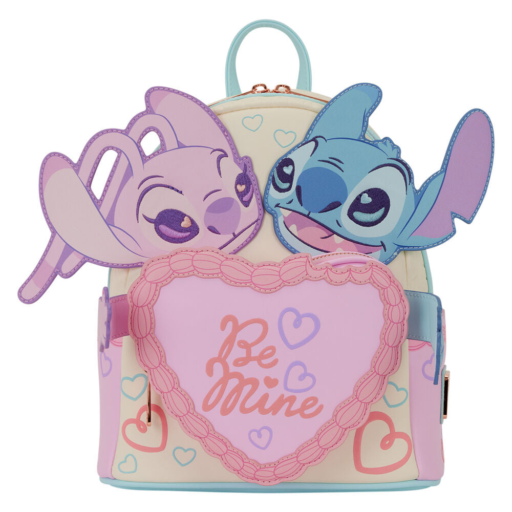 Mochila Be Mine Angel &amp; Stitch Disney Loungefly