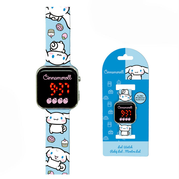 Relógio LED Cinnamoroll Hello Kitty