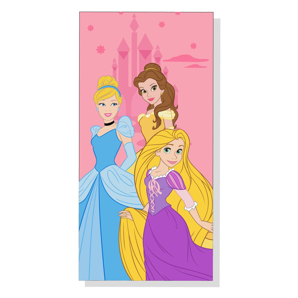 Toalha de Praia Microfibra Princesas Disney