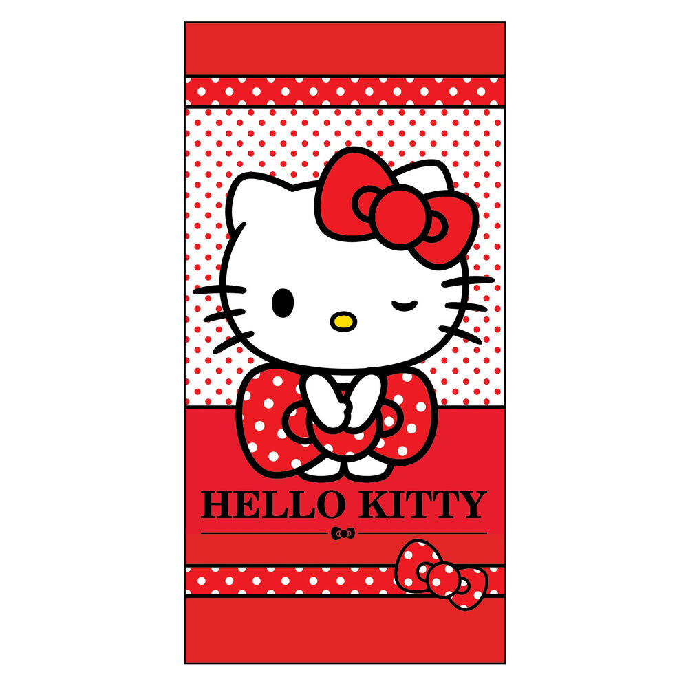 Toalha de Praia Microfibra Hello Kitty