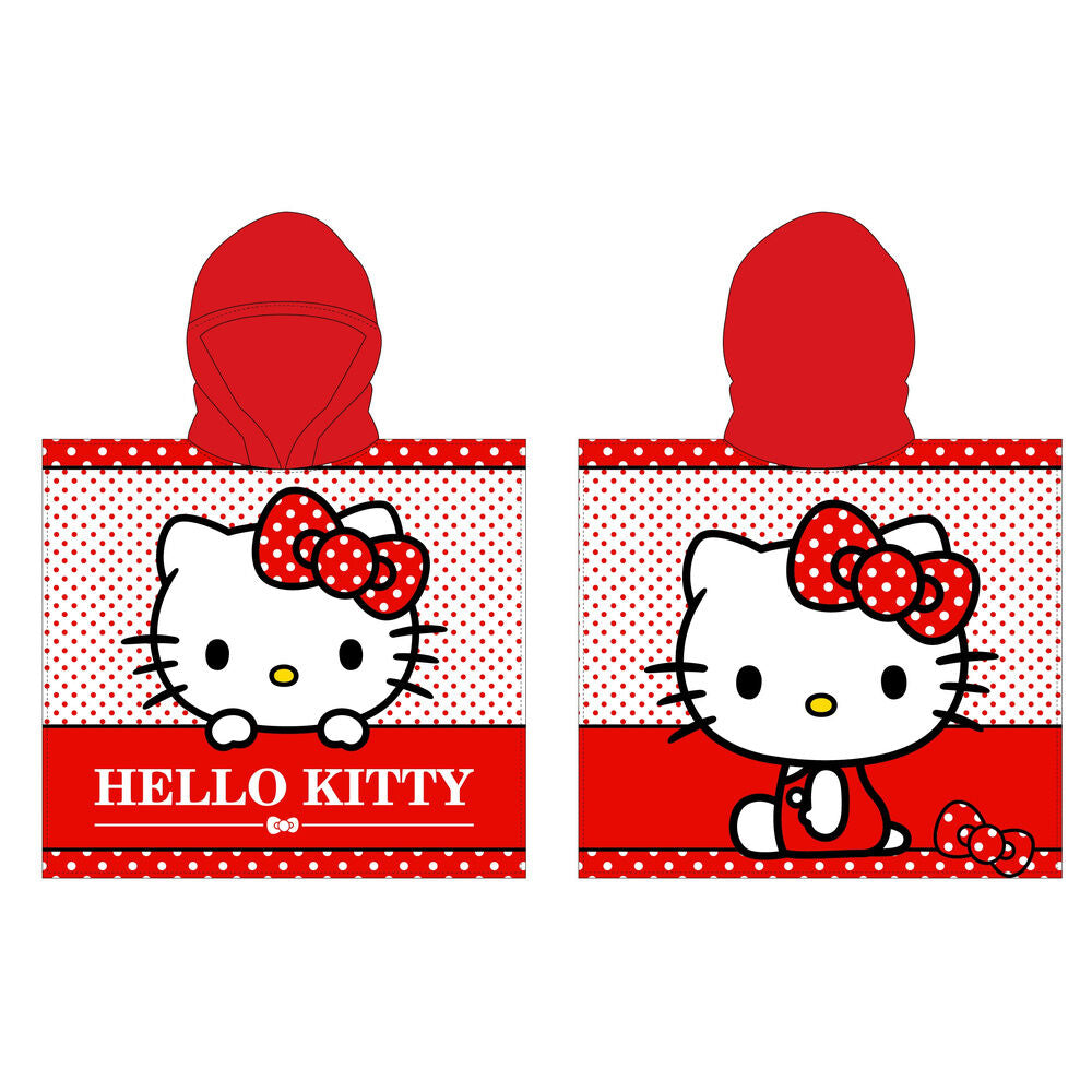 Poncho de Praia Microfibra Hello Kitty