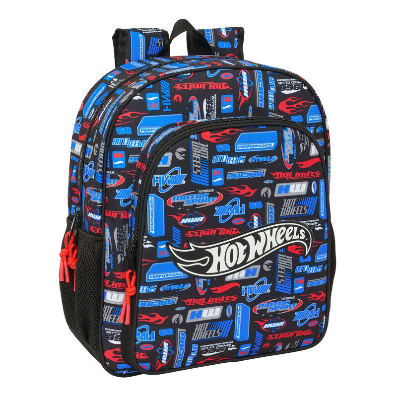 Mochila Escolar Média Hot Wheels 38cm Adaptável