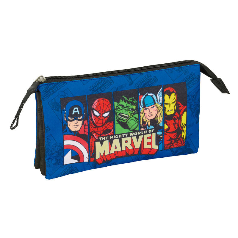 Estojo Triplo Avengers Marvel