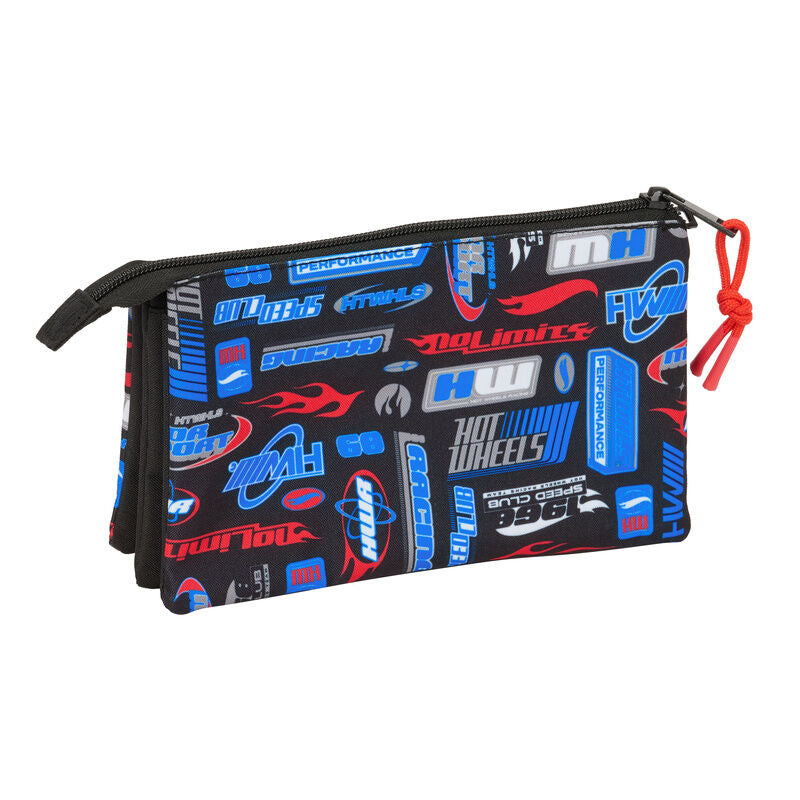 Estojo Triplo Hot Wheels