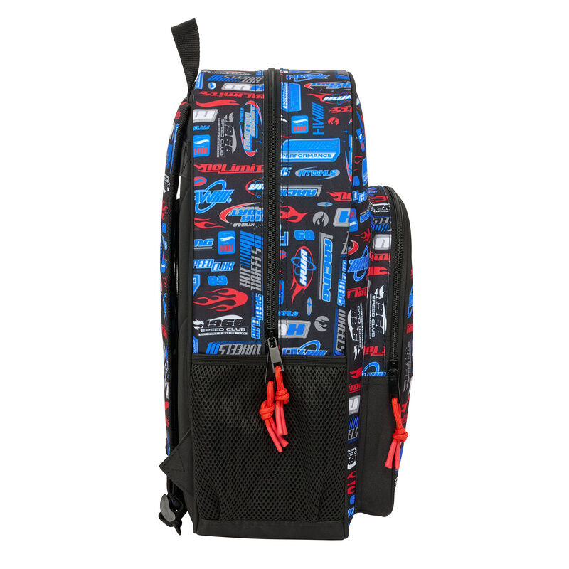 Mochila Escolar Hot Wheels 42cm Adaptável