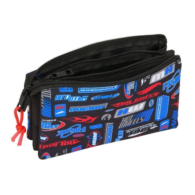 Estojo Triplo Hot Wheels