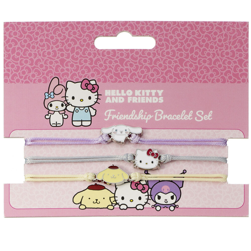 Set Pulseiras Hello Kitty &amp; Friends