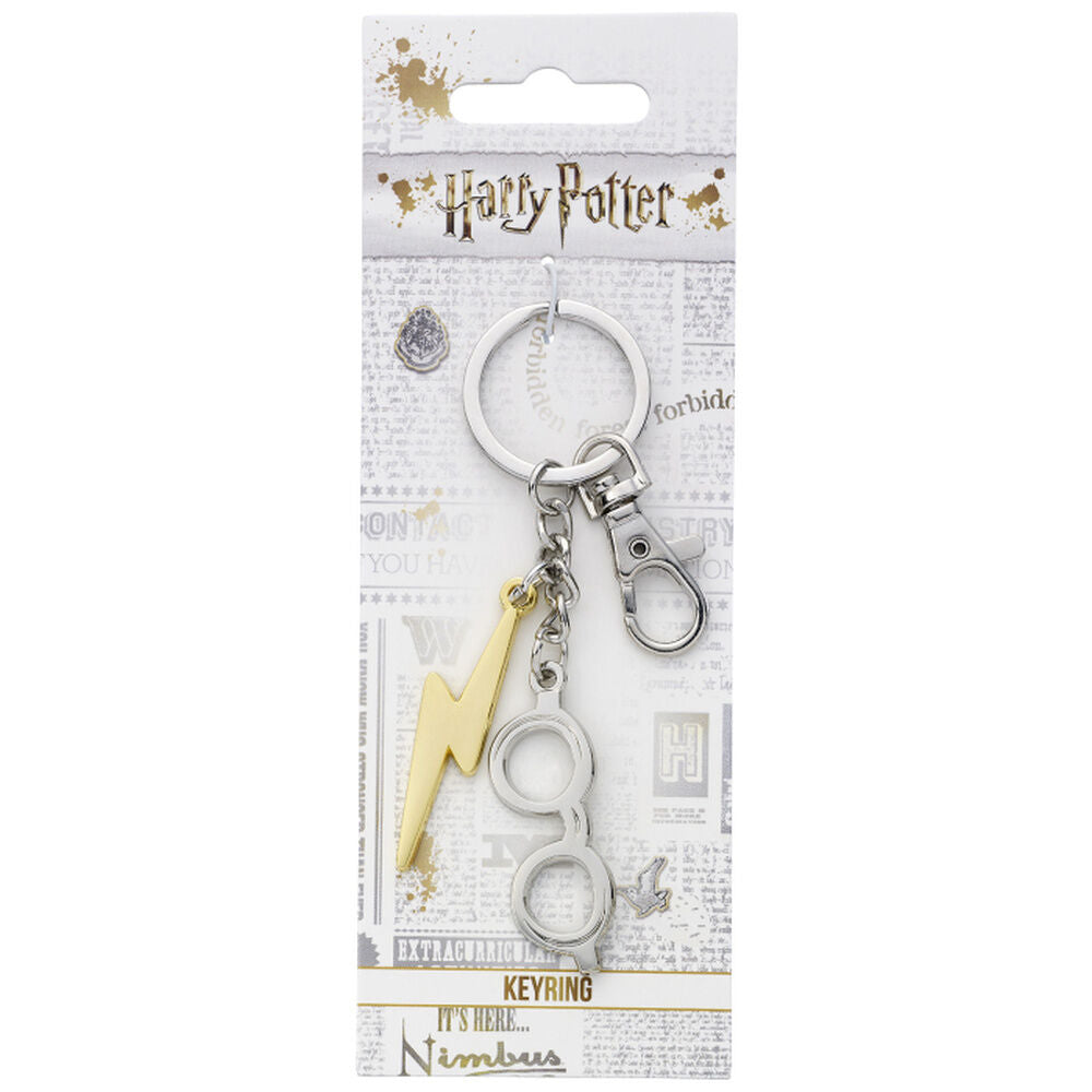 Porta-Chaves Lightning Bolt &amp; Glasses Harry Potter