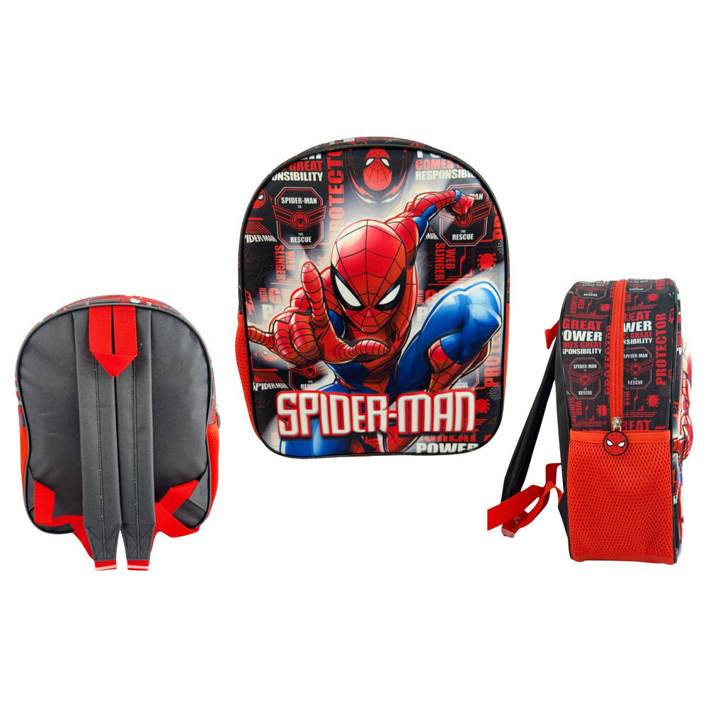 Mochila Pré-Escolar 3D Hero Spiderman Marvel 30cm