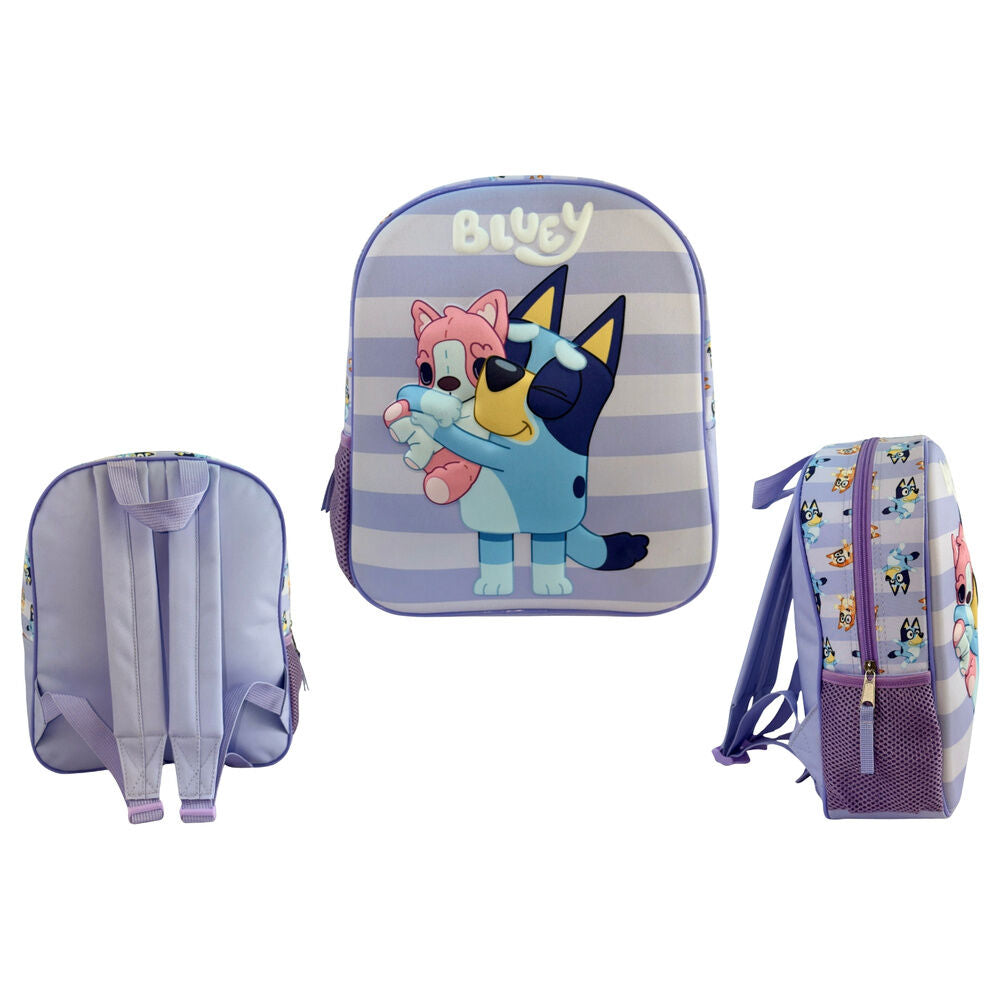 Mochila Pré-Escolar 3D Puppy Bluey 30cm