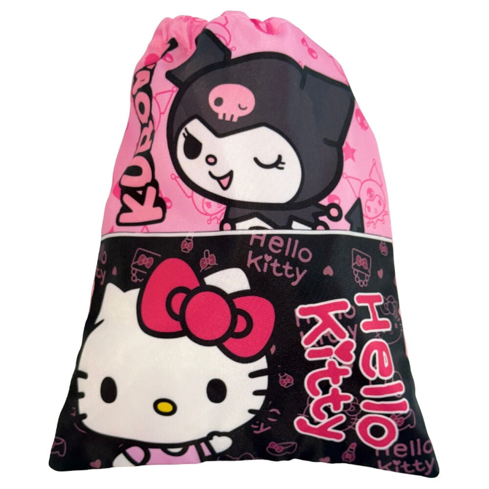 Saco Kuromi &amp; Hello Kitty 30cm