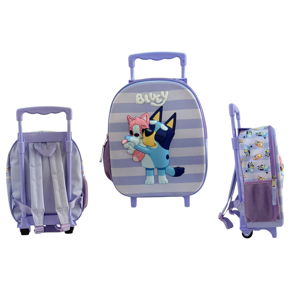 Mochila Pré-Escolar Trolley 3D Puppy Bluey 32cm
