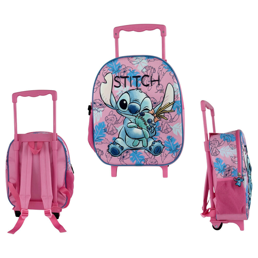 Mochila Pré-Escolar Trolley 3D Doll Stitch Disney 32cm