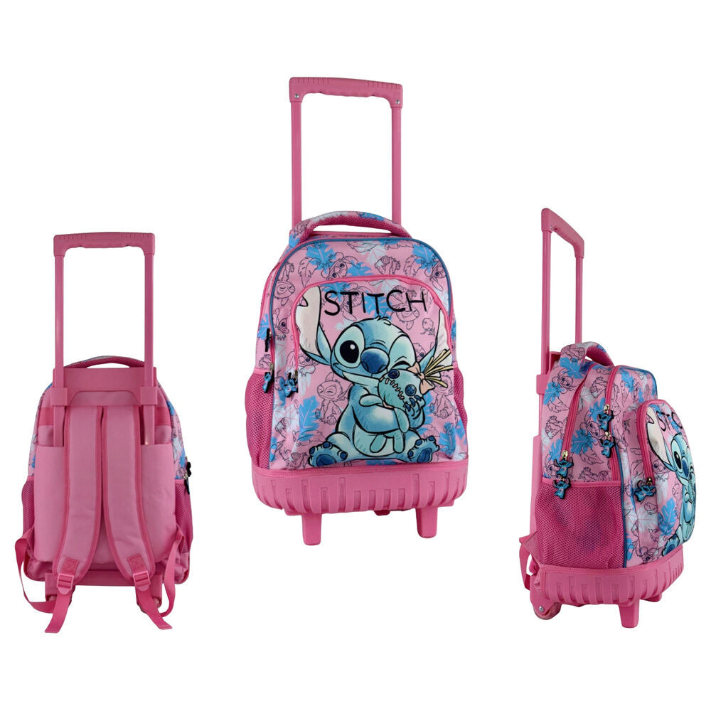 Mochila Escolar Trolley Doll Stitch Disney 44cm