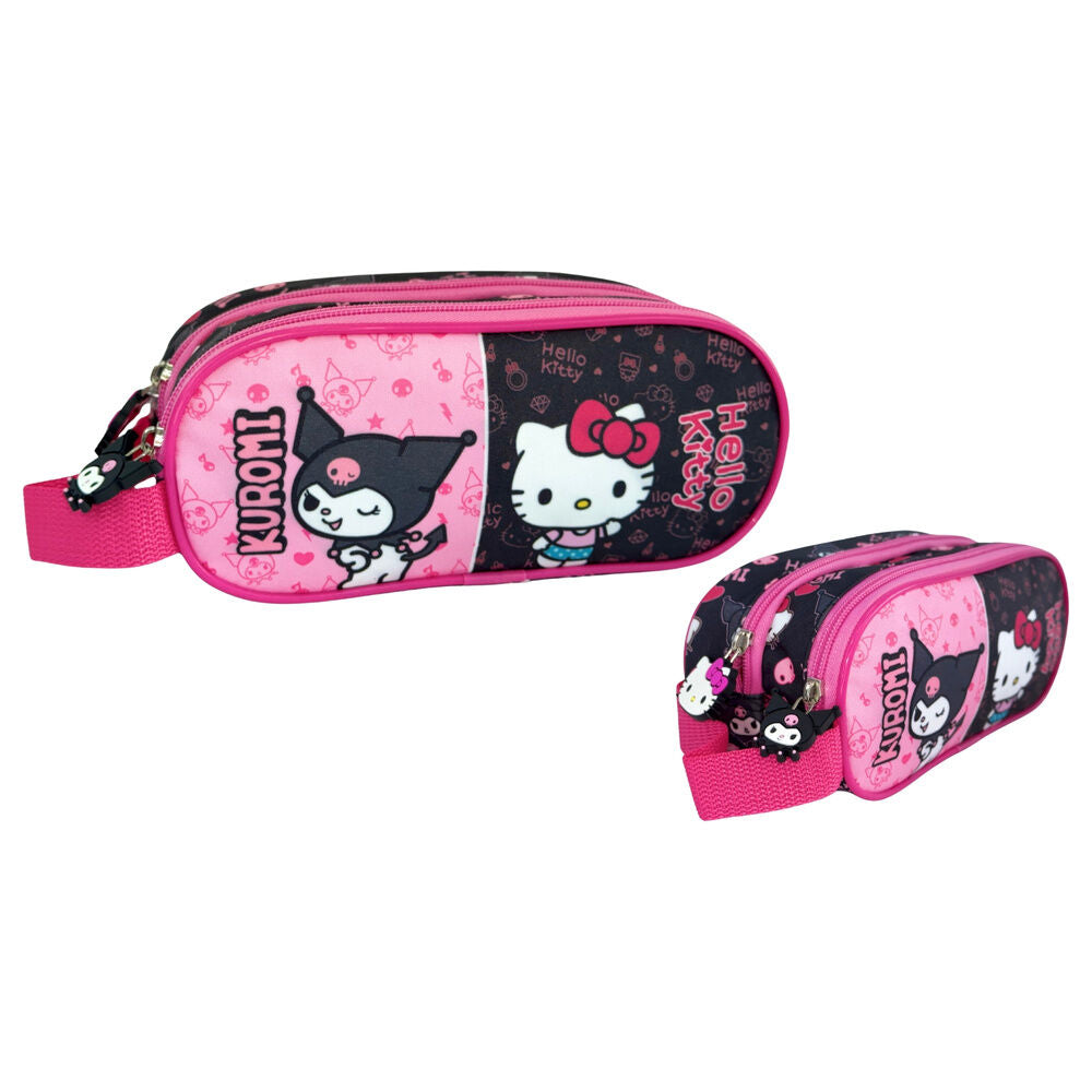 Estojo Kuromi &amp; Hello Kitty