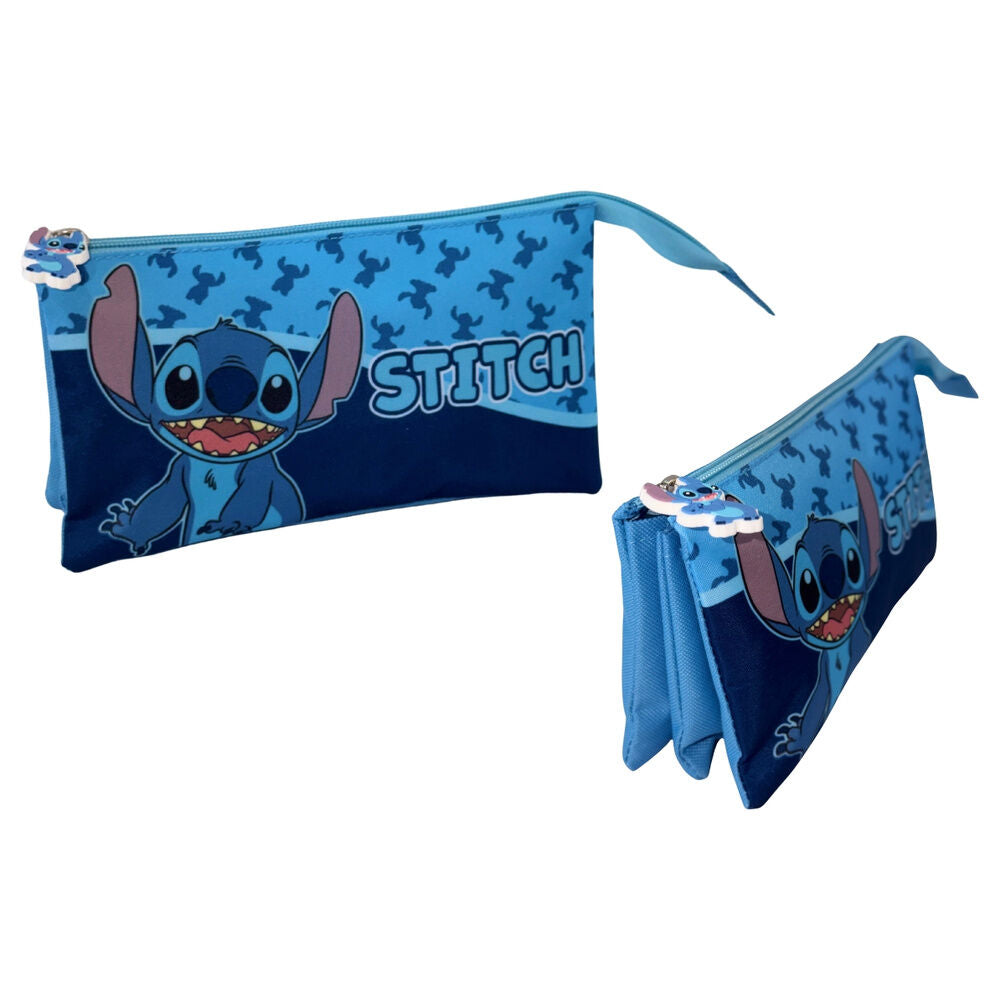 Estojo Triplo Abstract Stitch Disney
