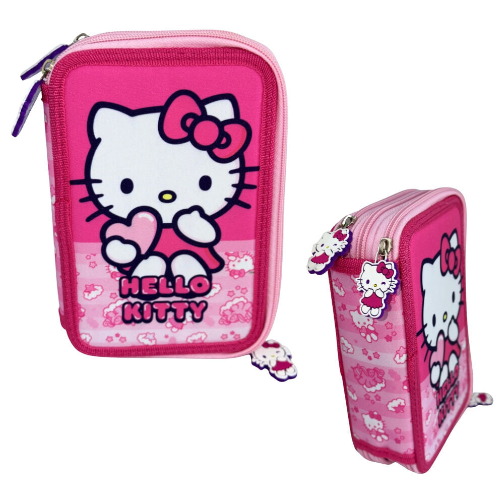Estojo Triplo Hello Kitty