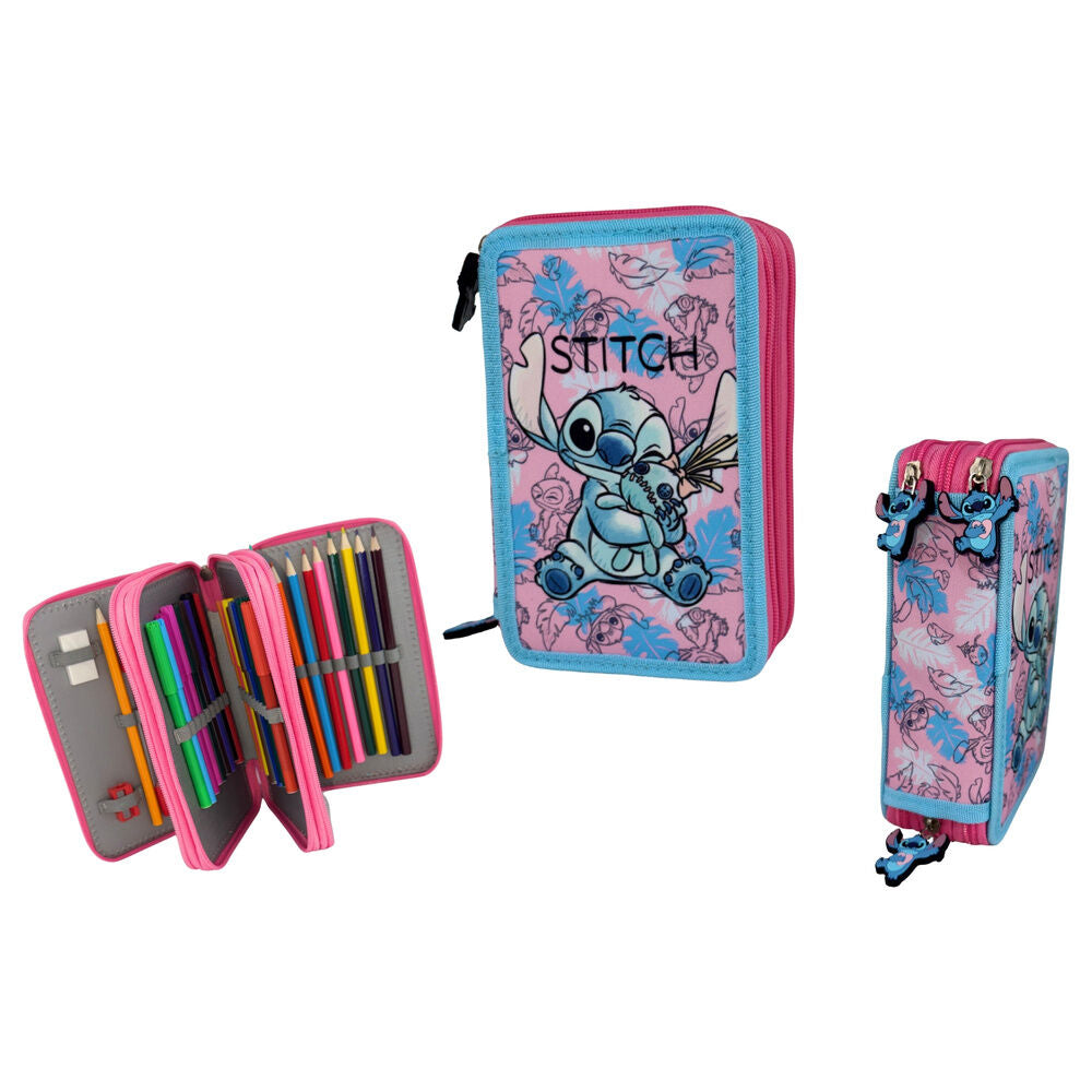 Estojo Triplo Doll Stitch Disney