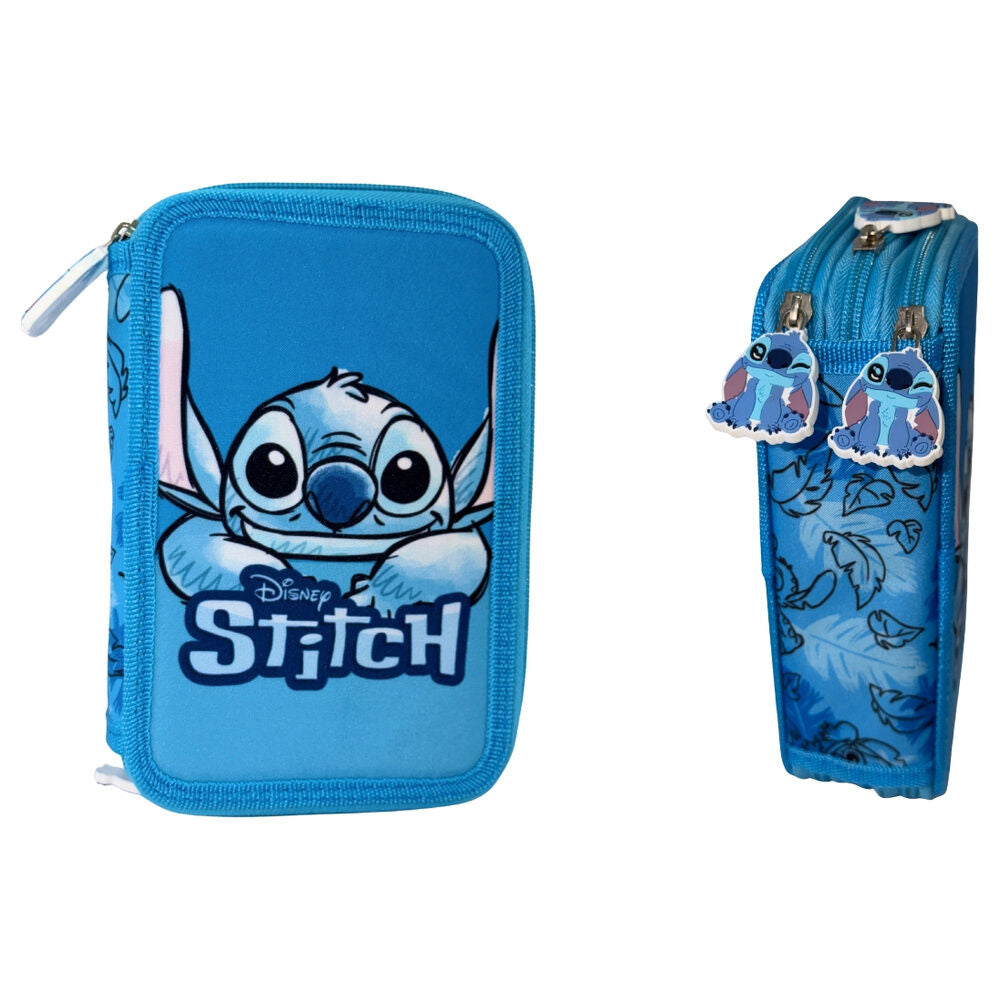 Estojo Triplo Smile Stitch Disney