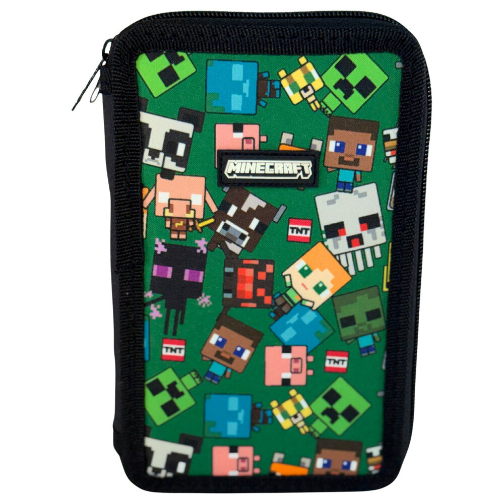 Estojo Triplo Characters Minecraft