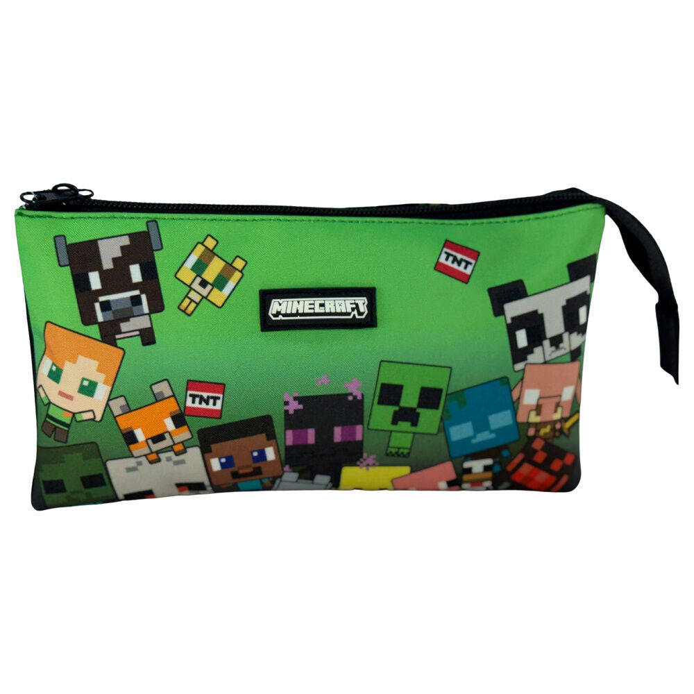 Estojo Triplo Characters Minecraft