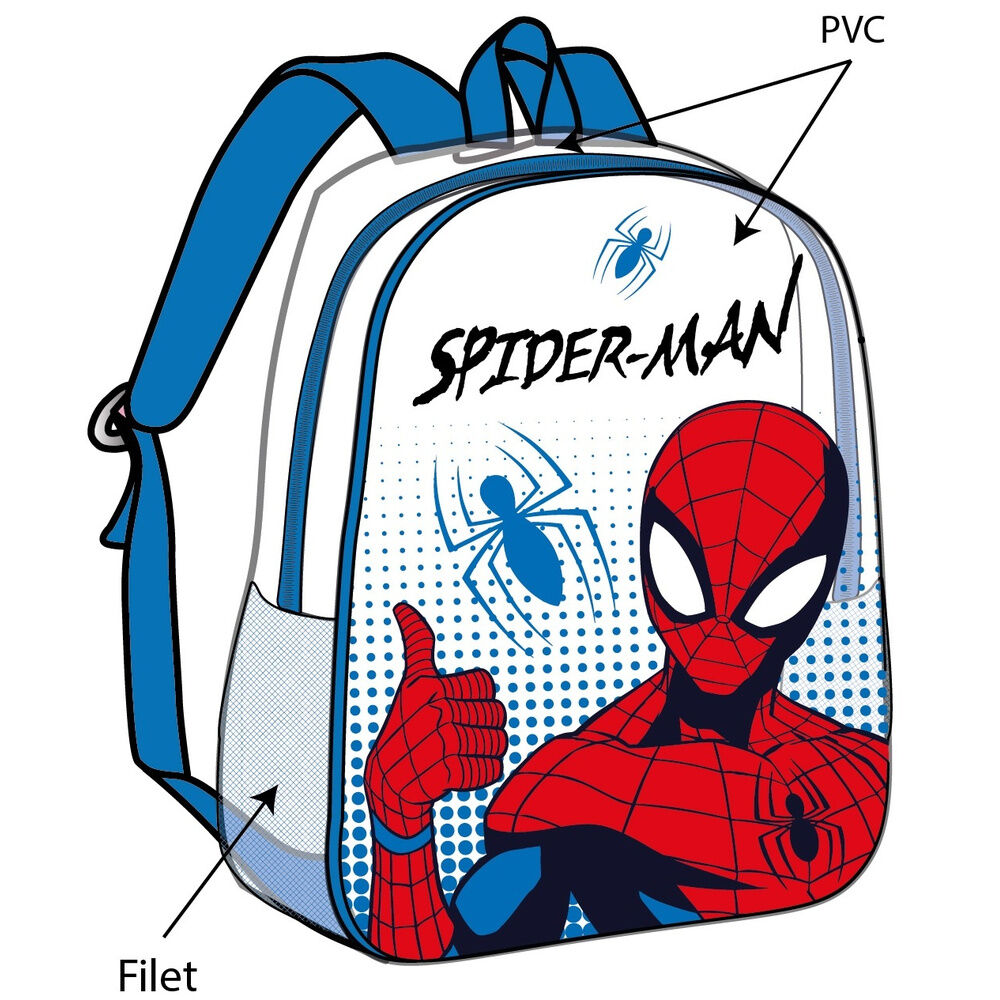 Mochila de Praia Transparente Anti-Areia Spiderman Marvel 31cm