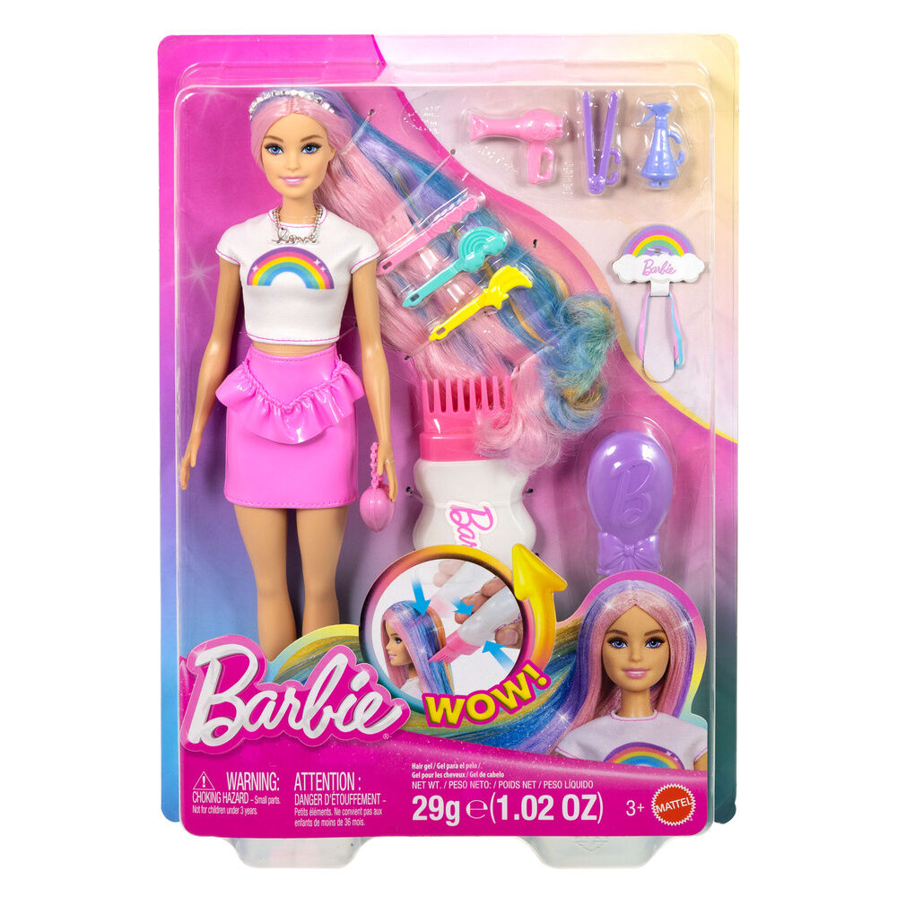 Boneca Rainbow Shimmer Hair Barbie