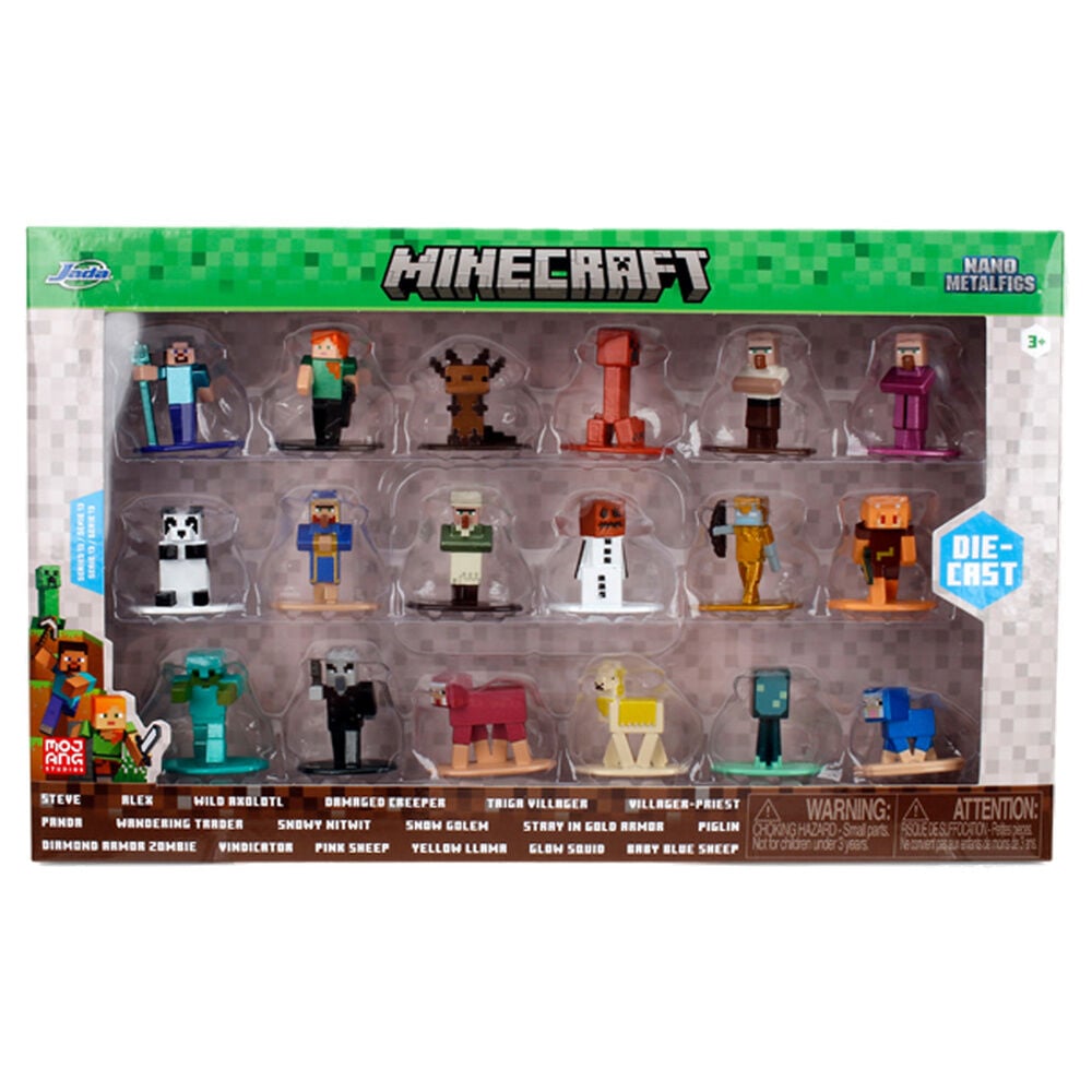 Pack 18 figuras Minecraft 4cm