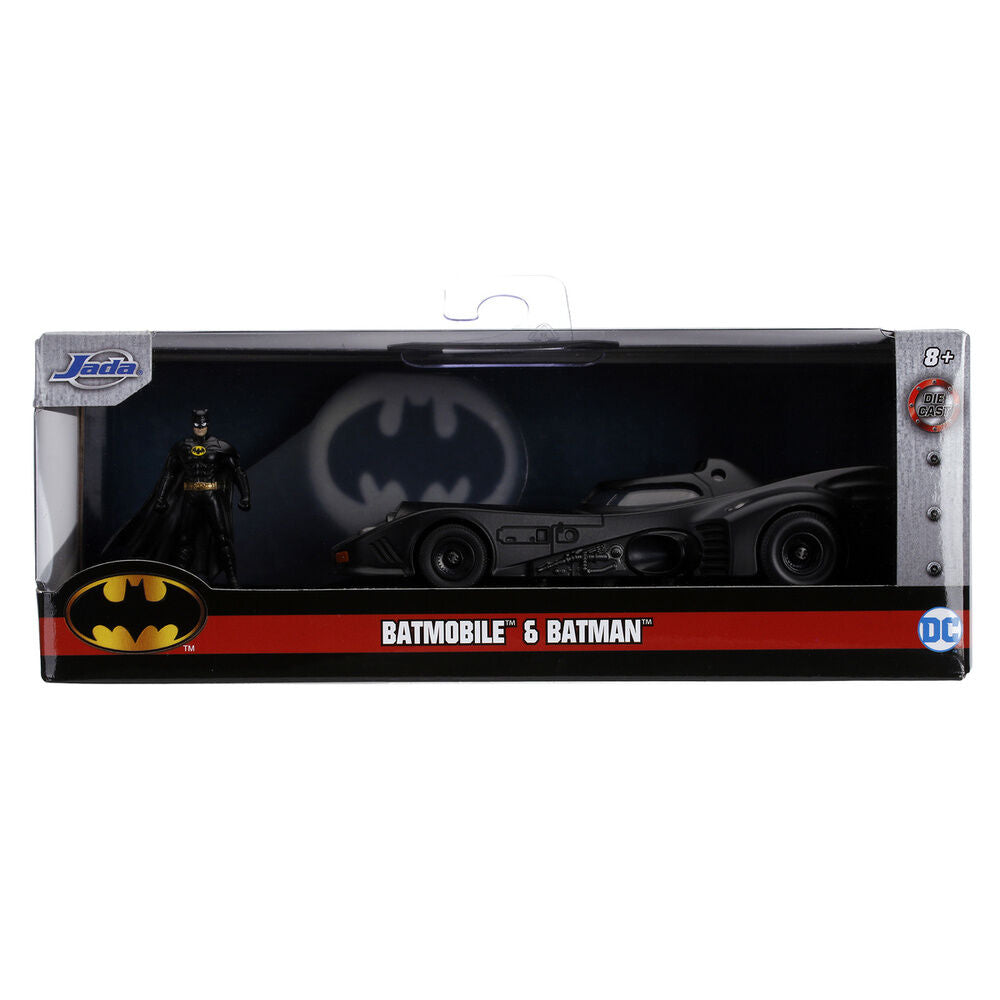 Figura Batman + Carro Batmobile 1989 metal DC Comics