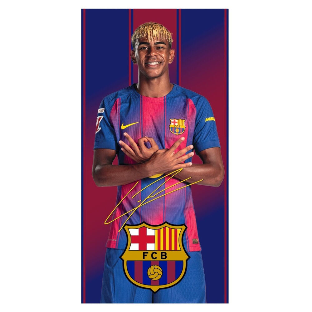Toalha de Praia Microfibra Lamine Yamal F.C Barcelona