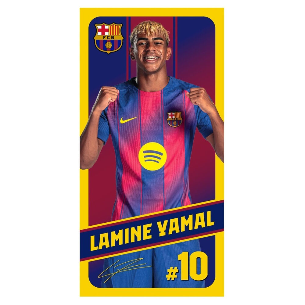 Toalha de Praia Microfibra Lamine Yamal F.C Barcelona