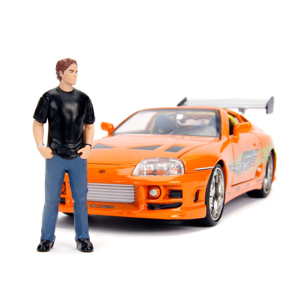 Pack figura Brian + Carro Toyota Supra Fast &amp; Furious