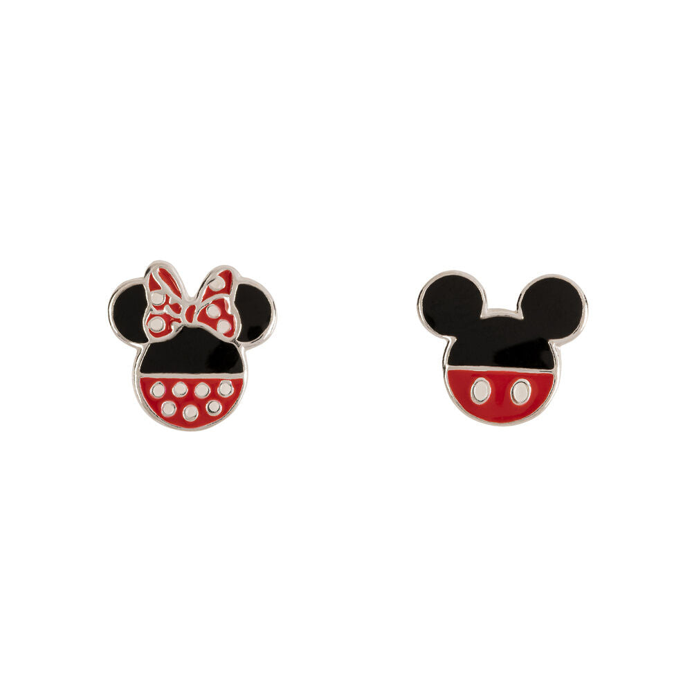 Brincos Prata Mickey &amp; Minnie Disney