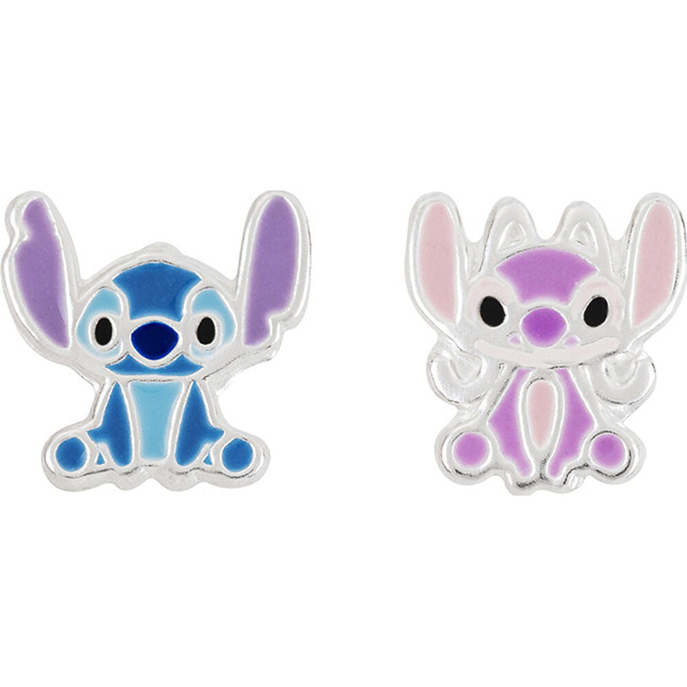 Brincos Prata Angel &amp; Stitch Disney
