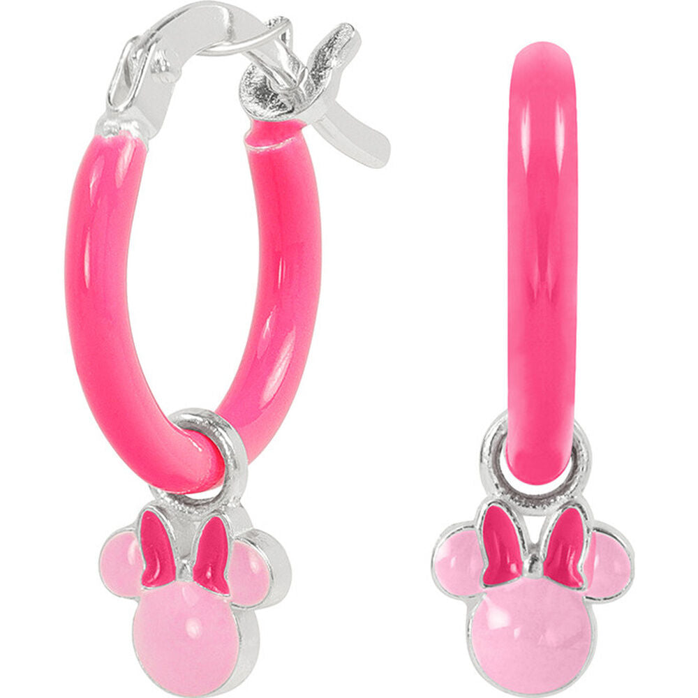Brincos Prata Charm Minnie Disney