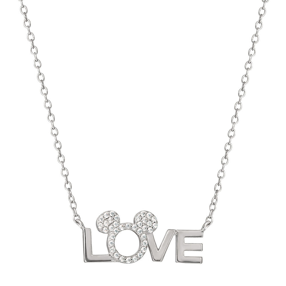 Colar de Prata Love Minnie Disney