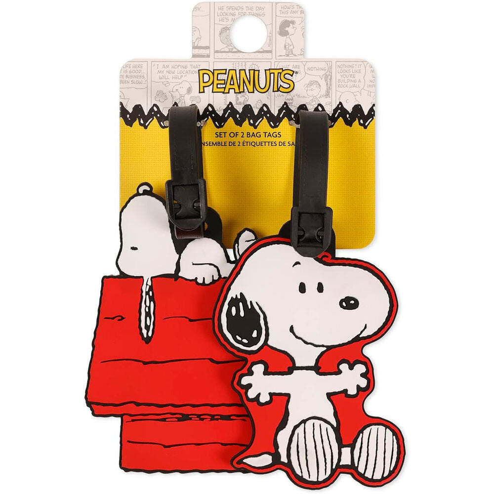 Conjunto 2 Etiquetas de Identificação Snoopy Peanuts