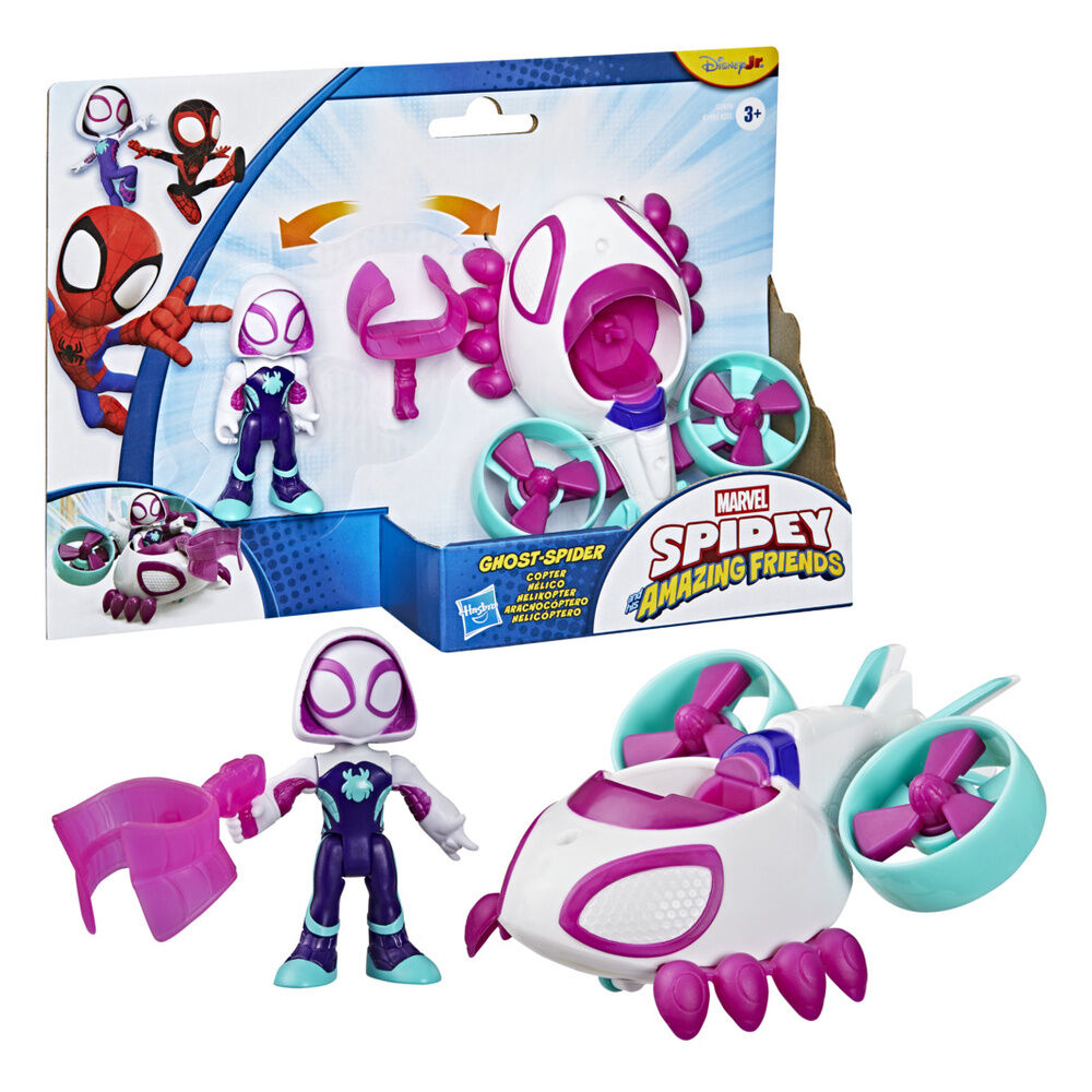 Figura + Veiculo Ghost Spider Spidey e Sua Super Equipa Marvel