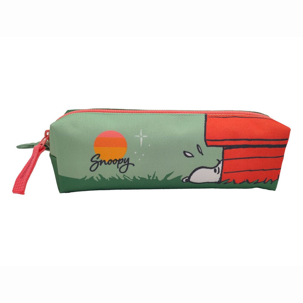 Conjunto de Mochila Escolar Trolley + Estojo + Lancheira Térmica Snoopy Peanuts