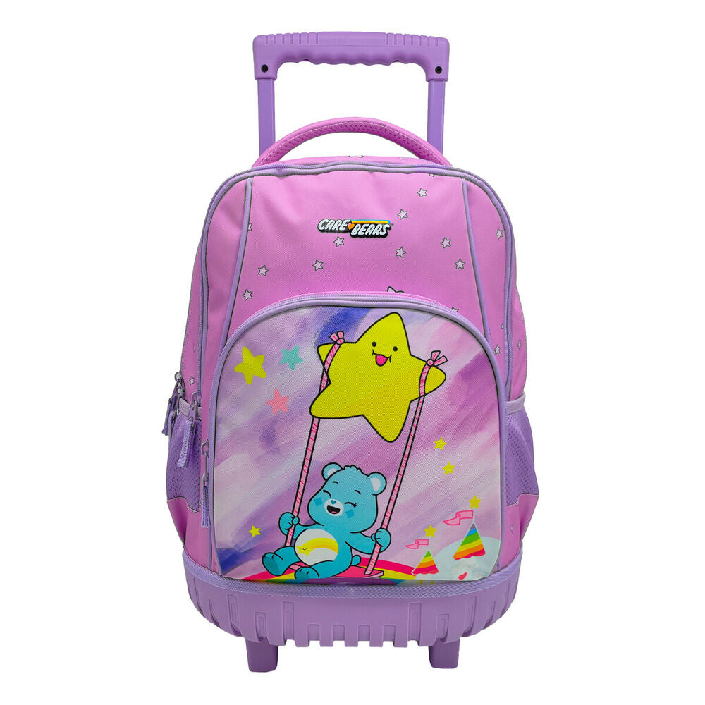 Conjunto de Mochila Escolar Trolley + Estojo + Lancheira Térmica Ursinhos Carinhosos