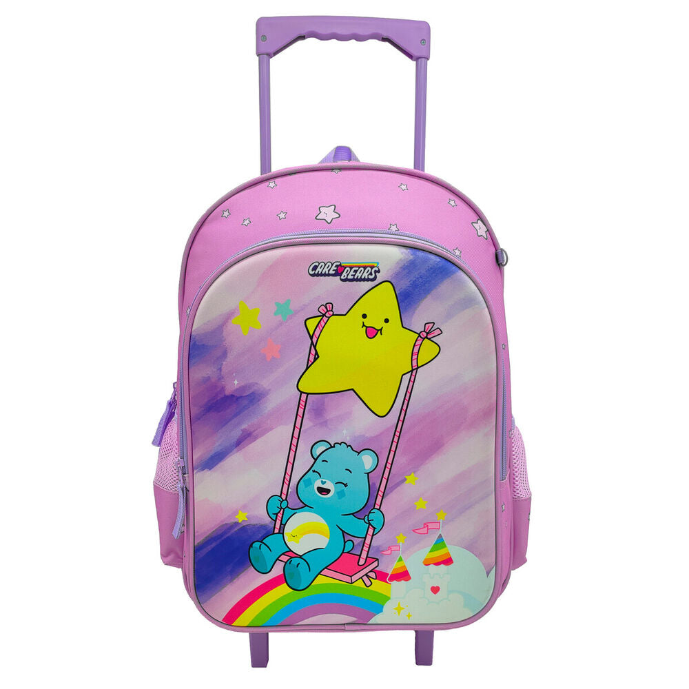 Conjunto de Mochila Escolar Trolley + Estojo + Lancheira Térmica Ursinhos Carinhosos