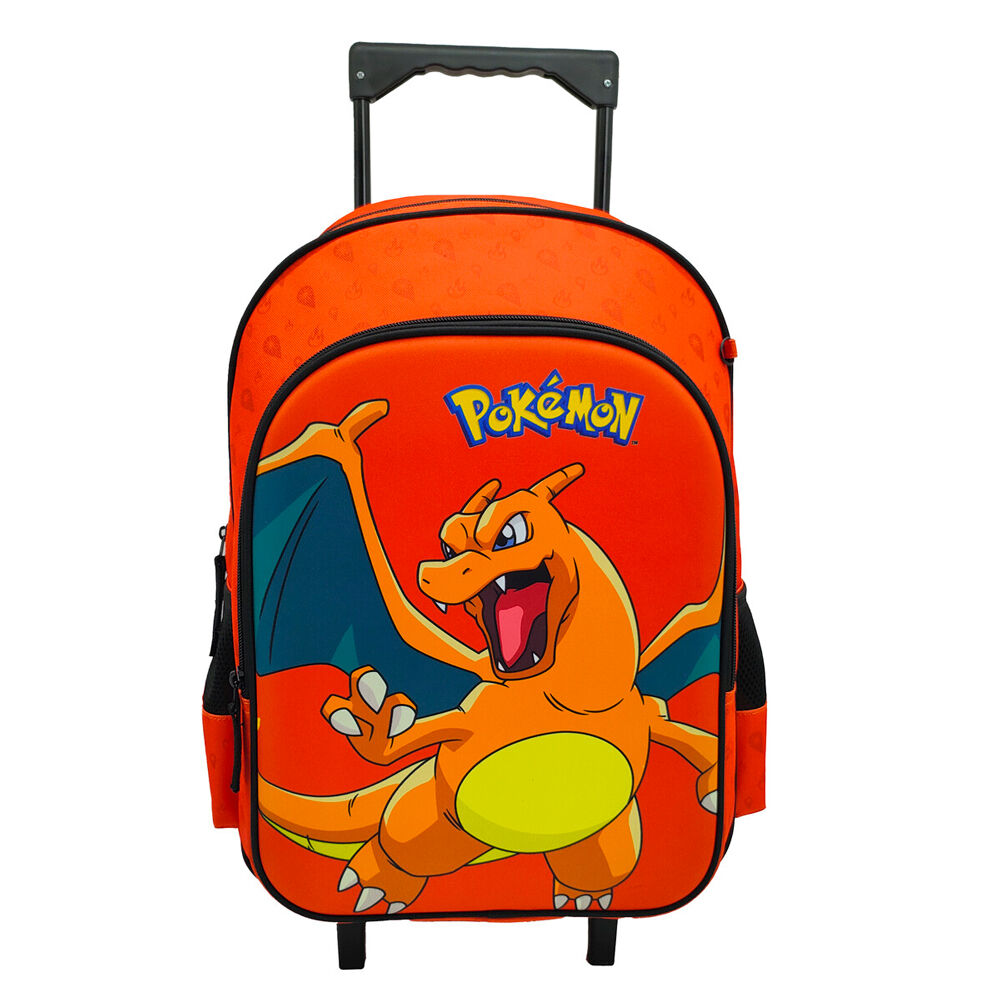 Conjunto de Mochila Escolar Trolley + Estojo + Lancheira Térmica Pokemon