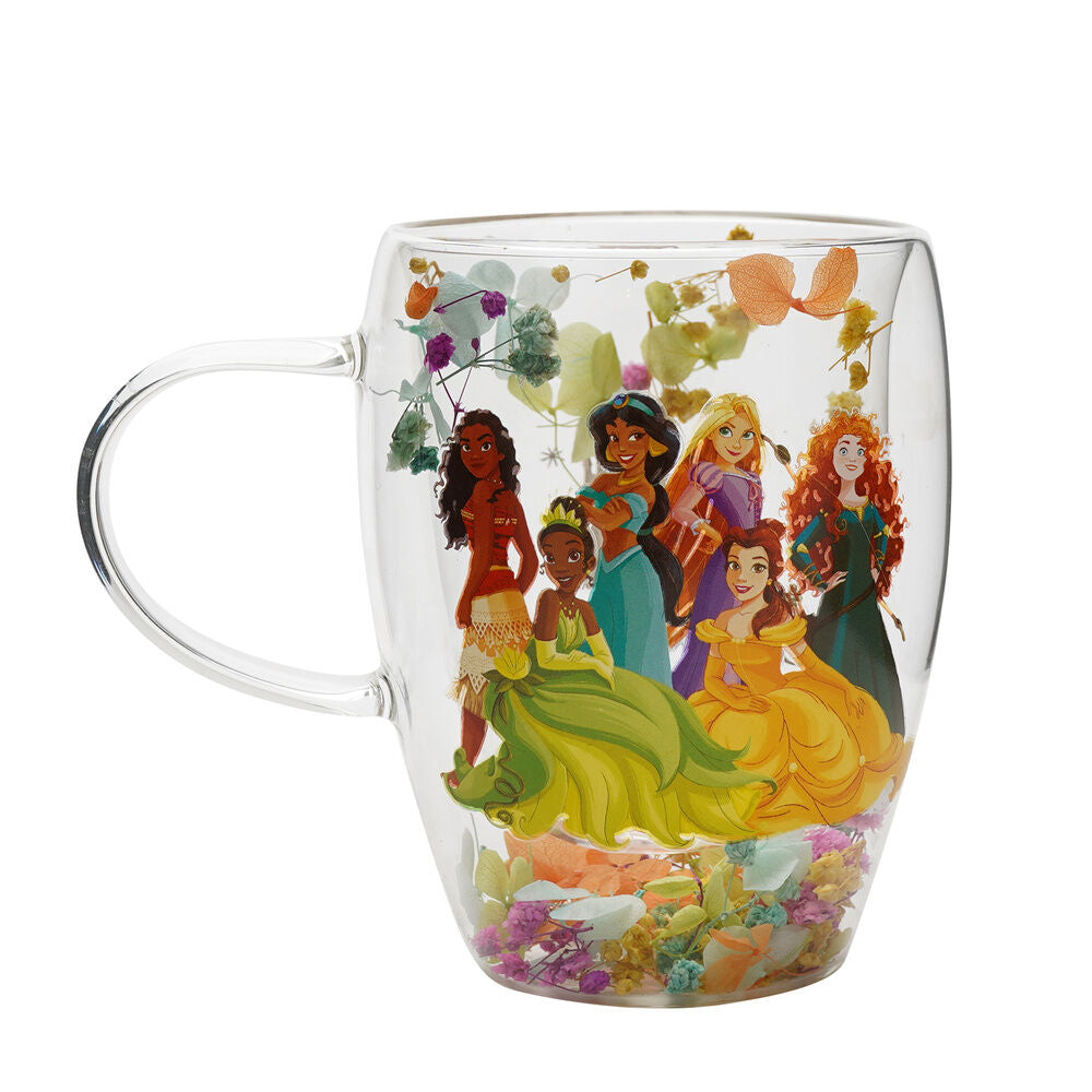 Caneca Cristal Flores Secas Princesas Disney