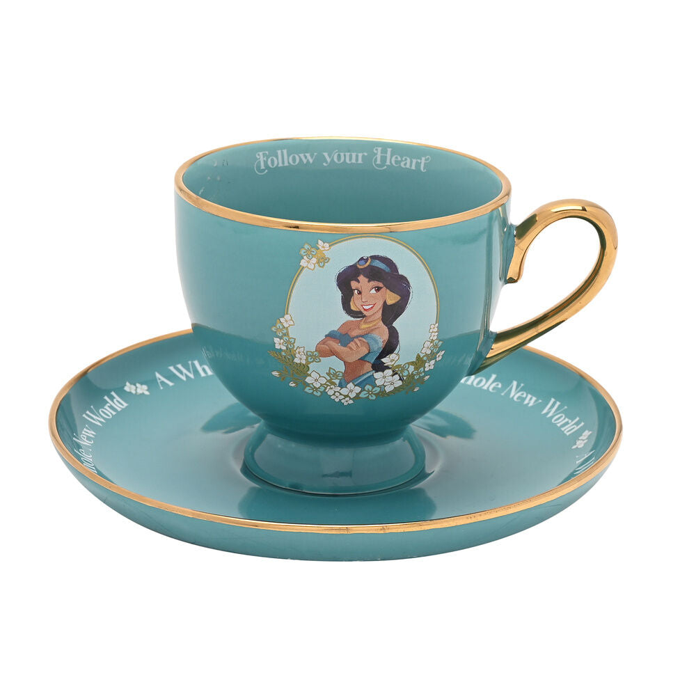 Chávena de chá e Pires Jasmine Princesas Disney