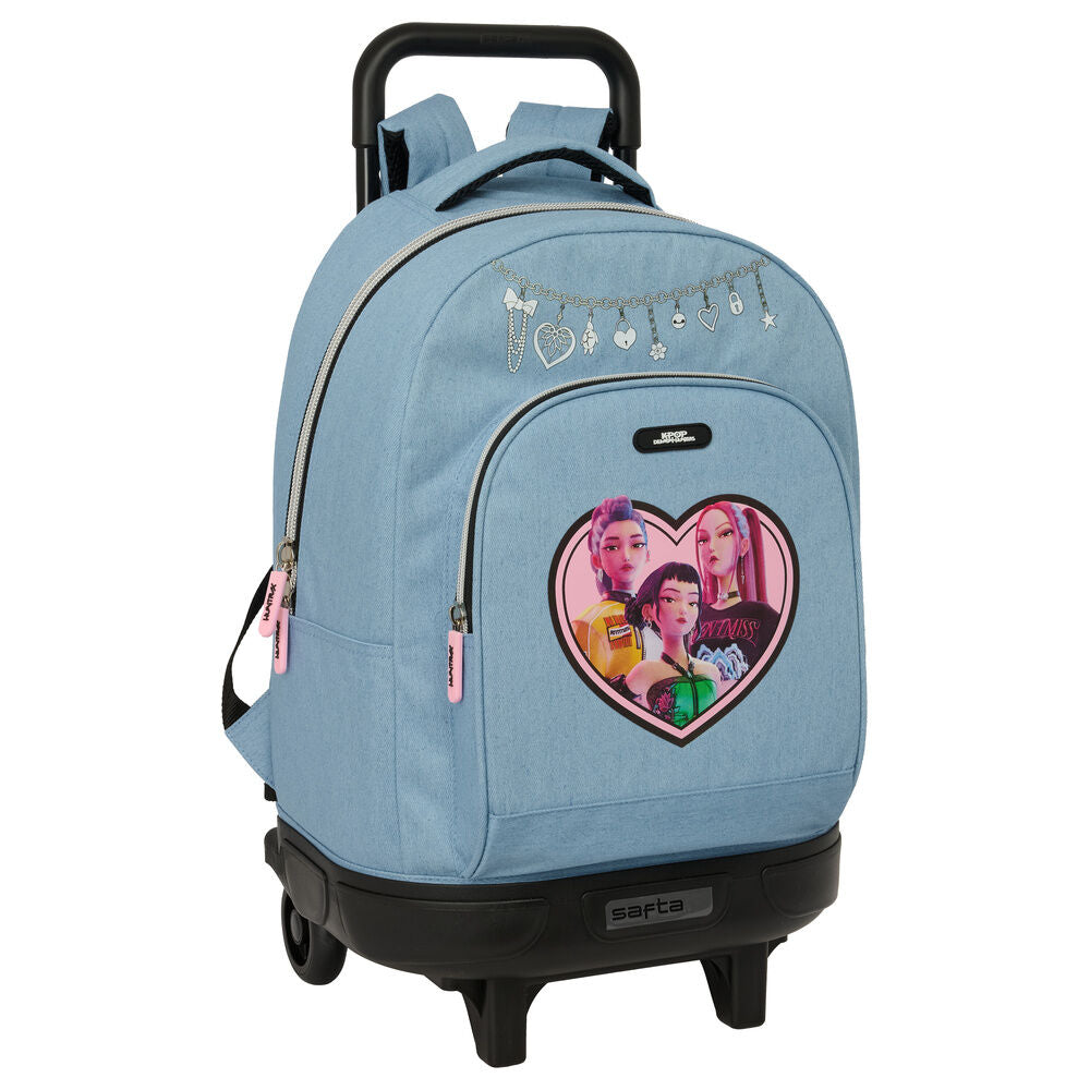 Mochila Escolar Trolley Compact Huntrix K-Pop Demon Hunters 45cm