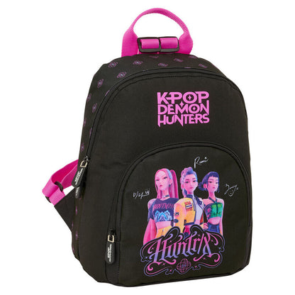 Mochila Pré-Escolar Preta K-Pop Demon Hunters 30cm